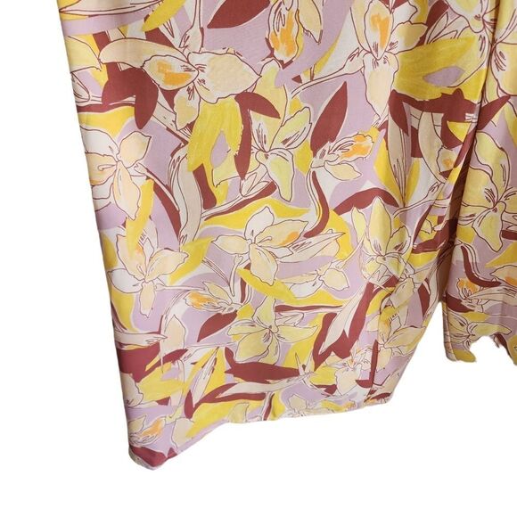 Nine West mauve & yellow wideleg jumpsuit - Picture 3 of 5